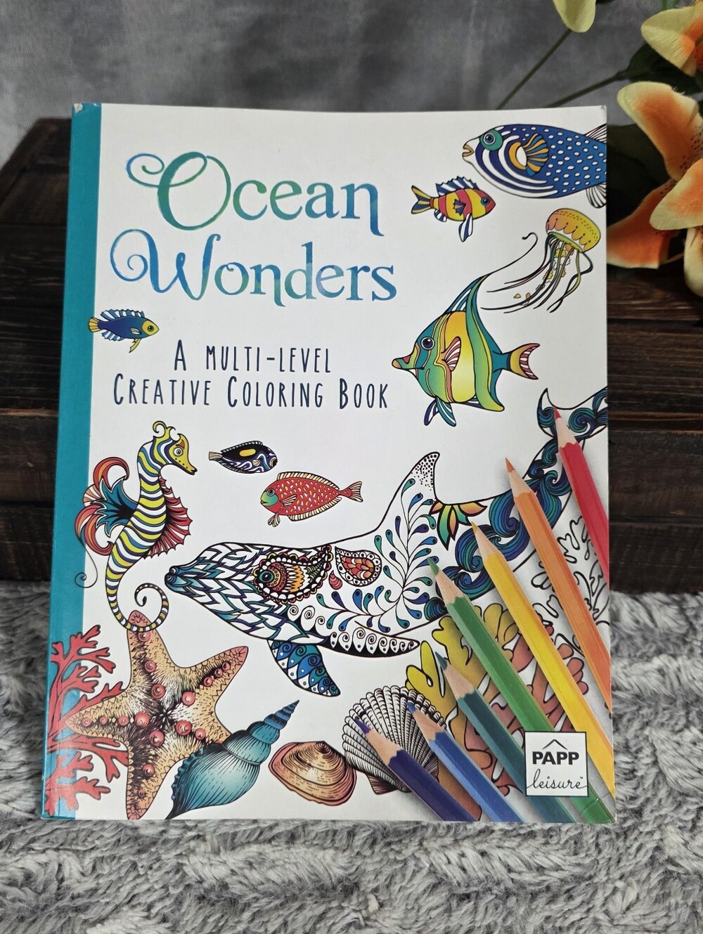 Ocean Wonders Multi-Level Creative Coloring Book Nautical for Adults and Teens